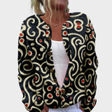 Gabriela - Květinový podzimní cardigan