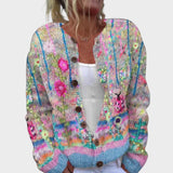 Teresa - Podzimní květinový cardigan