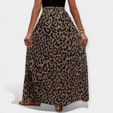 Midi sukně s leopardím vzorem