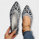 Paula - Krajkové slip-on boty s leopardím vzorem