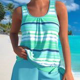 Noémia - Tankini s výstřihem do U a pruhovaným designem
