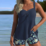 Serafina - Tankini pruhované s bikinovými kalhotkami ve dvou kusech