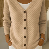 Eleonora | Prošívaný cardigan s knoflíky