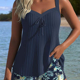 Serafina - Tankini pruhované s bikinovými kalhotkami ve dvou kusech
