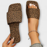 Elisabete - Nízké mokasíny s leopardím potiskem