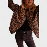 Růžový - Moderní leopardí vzor kabát