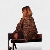 Růžový - Moderní leopardí vzor kabát