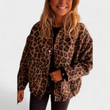 Růžový - Moderní leopardí vzor kabát