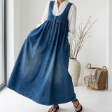 Kamila - Maxi šaty z vintage denimu