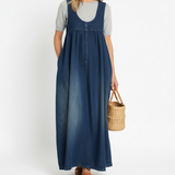 Kamila - Maxi šaty z vintage denimu